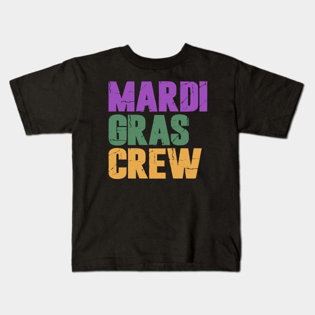 Mardi Gras Crew Kids T-Shirt by Etopix